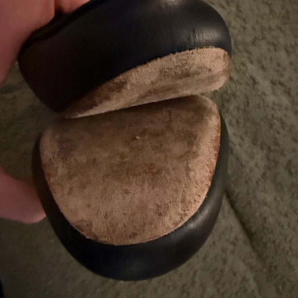 G/FORE Black Leather Loafers with Red and White Accents size 8/39 - Picture 3 of 3